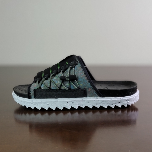 NIKE Asuna SE Crater Slide Limited Black White New - Picture 3 of 12